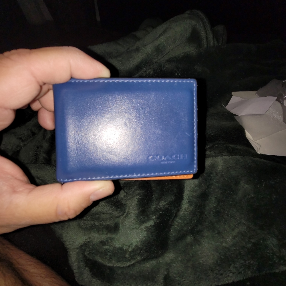 Coach business card holder